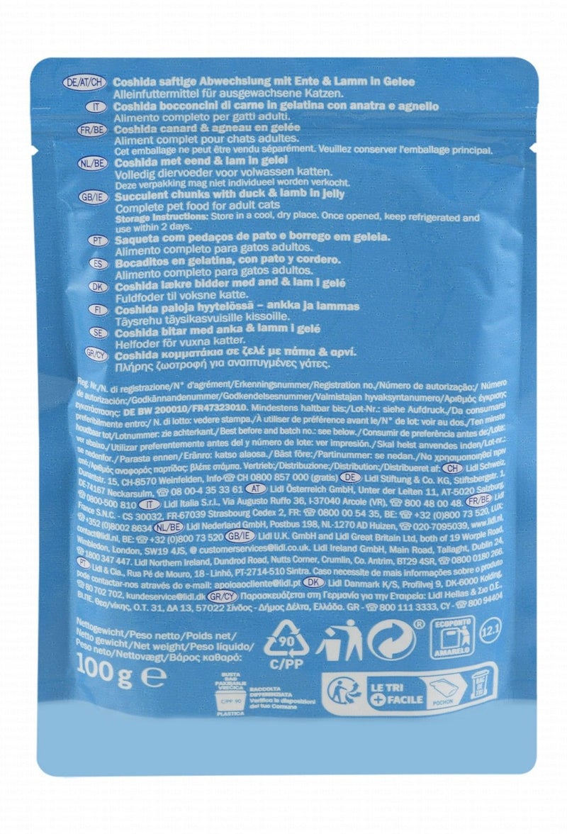 Coshida Wet Cat Food with Duck and Lamb for Adult Cats - 100 gr - Image 4