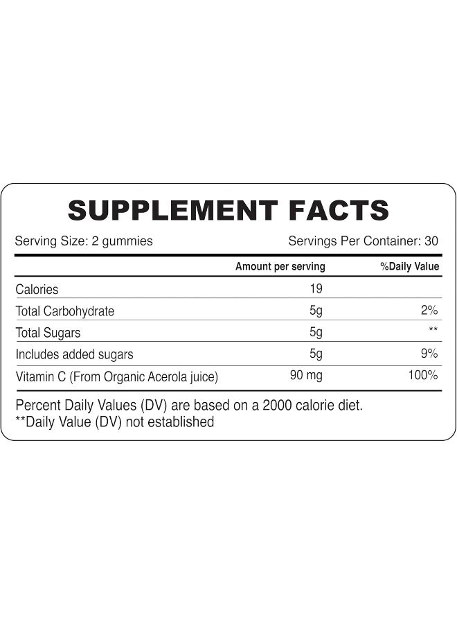 Organic Earth Vitamin C From Organic Acerola Gummies For Kids - Image 2