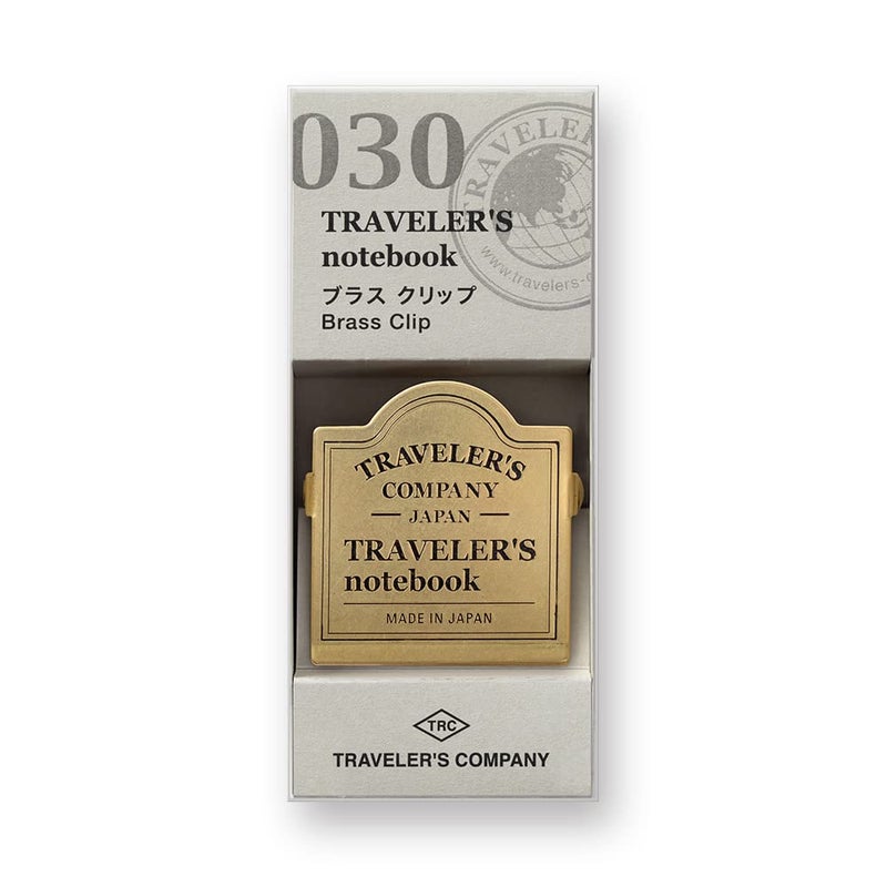 Designphil Traveler's Notebook Brass Clip TRC Logo Pattern 43089006 - Image 1