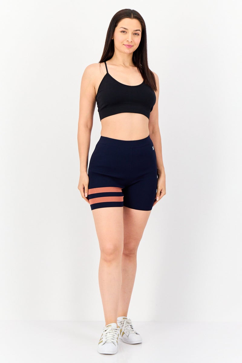 Hurley Women Sportswear Fit Cycling Shorts, Navy  - Image 2
