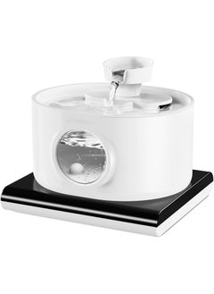 Cat Water Fountain, Pet Fountain with Battery,2.8L/92oz Cat Fountain with Motion Sensor,Automatic Cat Water Dispenser,Equipped with Window, Suitable for Indoor Use