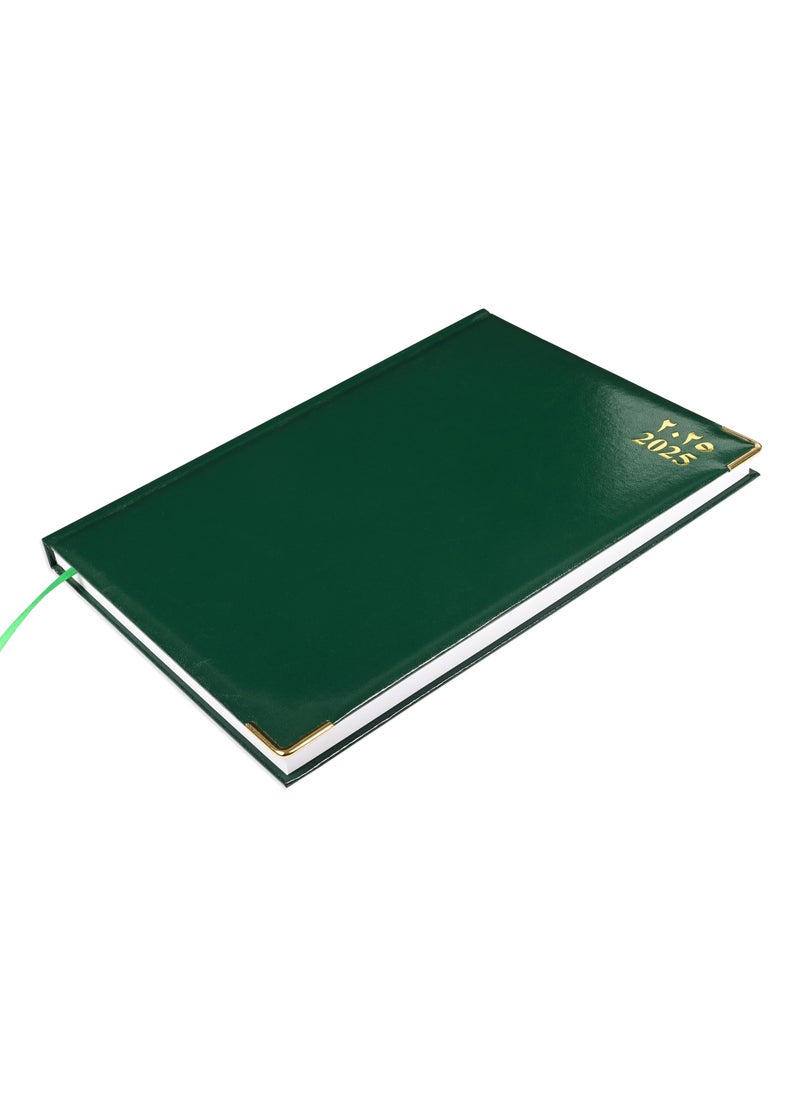 FIS FIS A4 Diary 2025 Arabic/English (Golden Corners) Green - FSDI42AE25GR  - Image 1