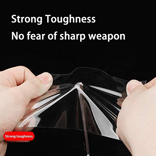 VINSU High Gloss Anti Scratch White Carbon Fiber Paint Protection Film Tape PPF for Car Protection & Decoration for All Car Door Transparent Carbon Fiber Seal Strip Door Edge Guard (Transparent) PVC - Image 2