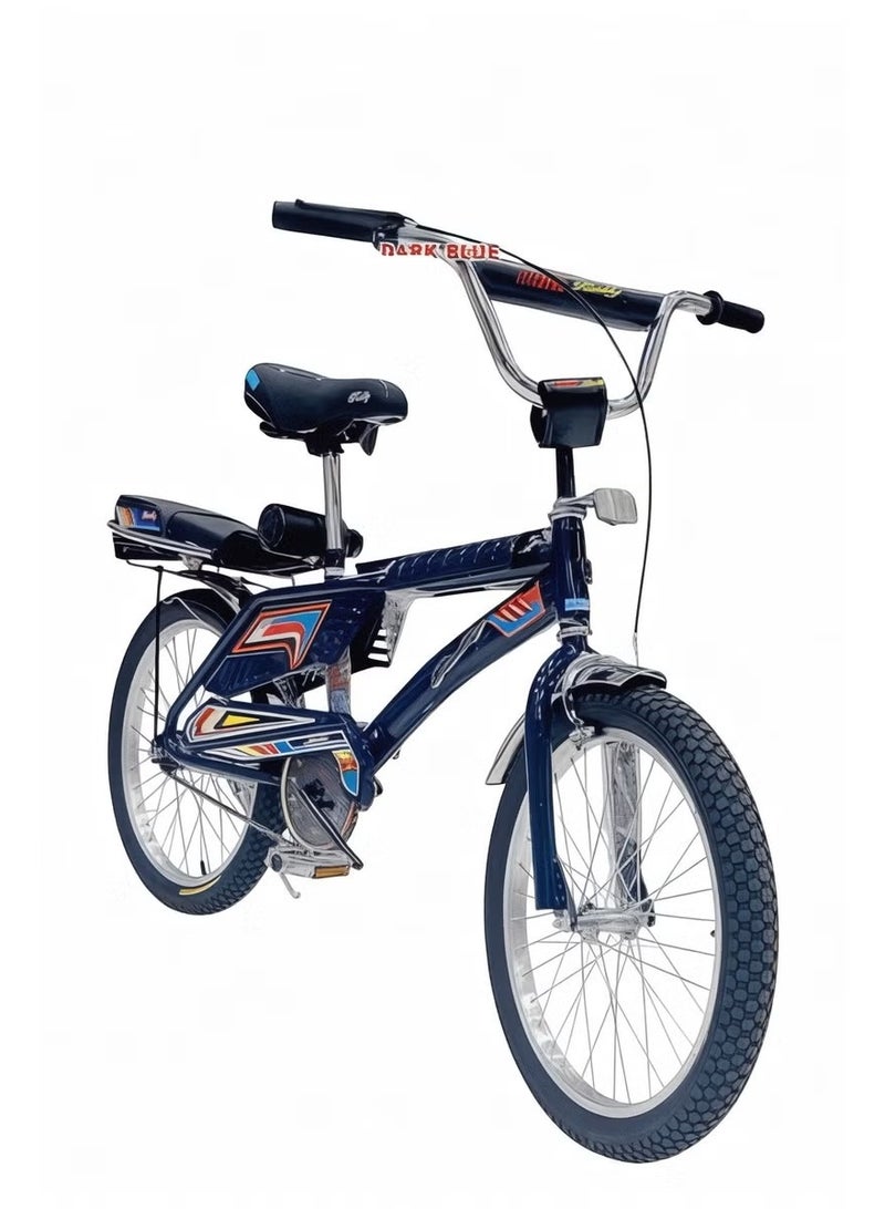 رامبو دراجة رامبو 20 إنش بإطارات هوائية، أصلية قابلة للتعديل بمقعدين – أزرق داكن - Image 1