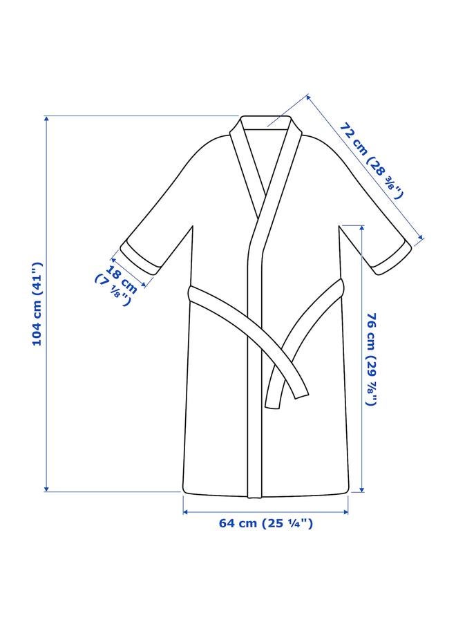 Zaboon Bath Robe, White, S/M - Image 4