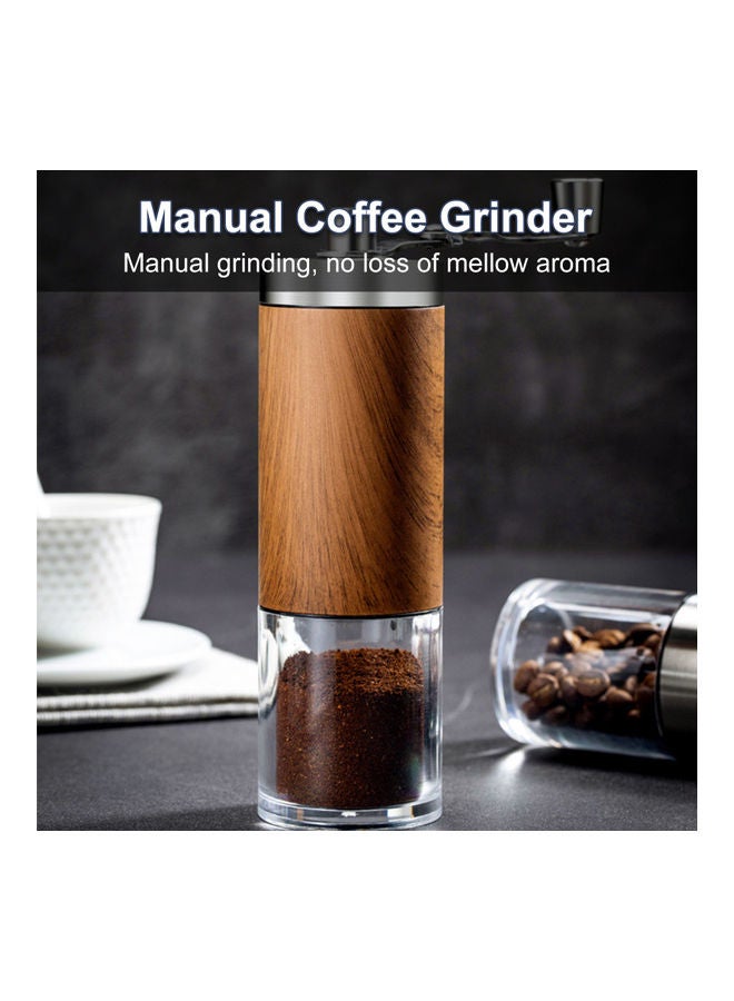 مطحنة قهوة يدوية بني/فضي 16.0x5.5x5.5سم - Image 4