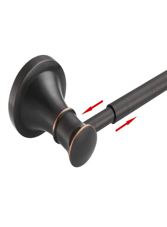 BESy Adjustable Bronze 16 to 28 Inch Bath Towel Bar Rack for Bathroom Towel Holder, Wall Mounted Towel Bar Rod Hanger Bathroom Hardware Accessories Hotel Style, Stainless Steel, Oil Rubbed Bronze - Image 1