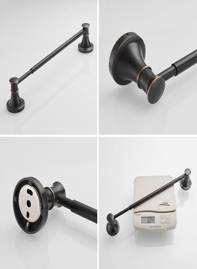 BESy Adjustable Bronze 16 to 28 Inch Bath Towel Bar Rack for Bathroom Towel Holder, Wall Mounted Towel Bar Rod Hanger Bathroom Hardware Accessories Hotel Style, Stainless Steel, Oil Rubbed Bronze - Image 4