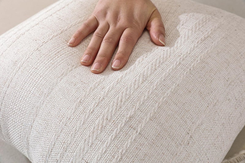 QDTTSRY Decorative Neutral Striped Lumbar Throw Pillow Covers Set of 2-20x12 Inch Boho Farmhouse Pillow Covers, Breathable & Soft Neutral Linen Blend Cushion Covers for Couch Sofa Bedroom Living Room - Image 3