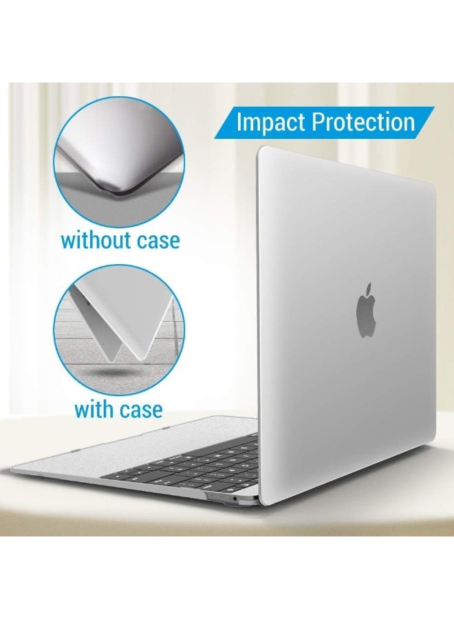 Hard Shell Case Protective Snap On Cover Compatible with MacBook 12 Inch Hard Case 2017 2016 2015 Release Model A1534 with Retina Display (Matte White) - Image 3