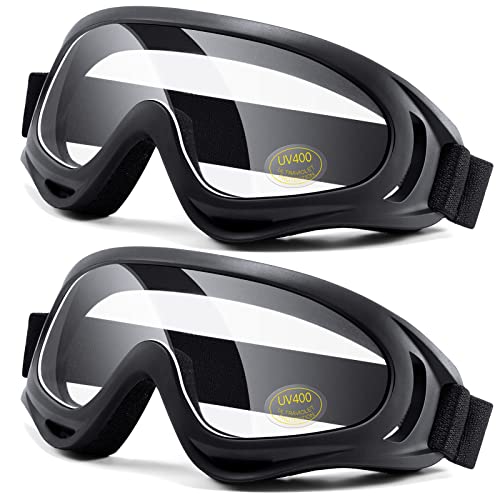 LOEO Motorcycle Goggles 2 Pack-ATV Dustproof Dirt Bike Goggles for Ski Racing Riding, Off Road Waterproof Motocross Goggles - Image 1
