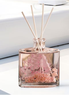 JULY WND Flower Reed Diffuser with Incense Diffuser Sticks and Preserved Flower Flame Free Long Lasting Natural Elegant Air Freshener Odor Eliminator for Home Office Bedroom Gift 120ml Cocoa Sweet Aroma  - Image 5