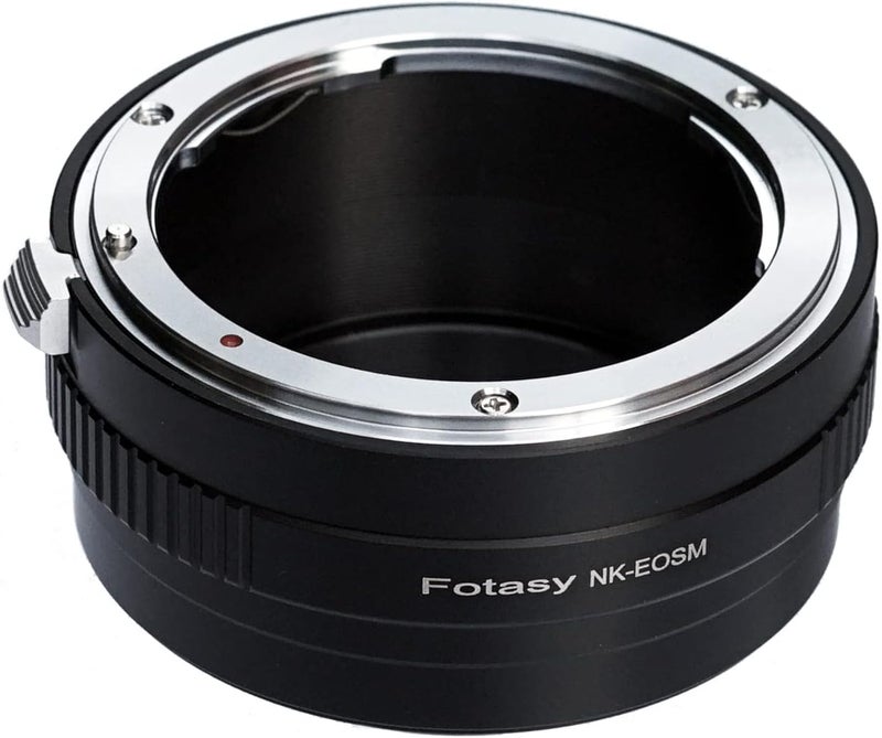 Fotasy محول عدسة Nikkor F Mount إلى Canon EF-M، محول NK F Mount EFM، محول EFM NK، متوافق مع كاميرات Canon EF M Mount بدون مرآة EOS M M2 M3 M5 M6 M6 Mark II M10 M50 M100 M200 M200 - Image 1