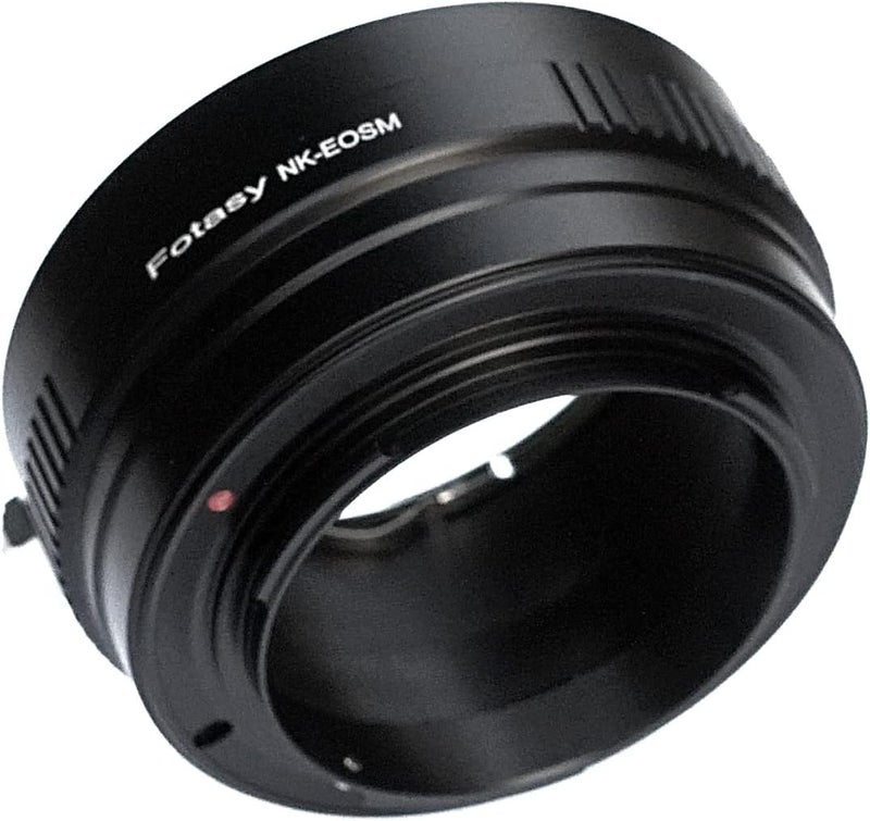 Fotasy محول عدسة Nikkor F Mount إلى Canon EF-M، محول NK F Mount EFM، محول EFM NK، متوافق مع كاميرات Canon EF M Mount بدون مرآة EOS M M2 M3 M5 M6 M6 Mark II M10 M50 M100 M200 M200 - Image 4