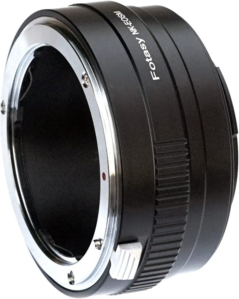 Fotasy محول عدسة Nikkor F Mount إلى Canon EF-M، محول NK F Mount EFM، محول EFM NK، متوافق مع كاميرات Canon EF M Mount بدون مرآة EOS M M2 M3 M5 M6 M6 Mark II M10 M50 M100 M200 M200 - Image 2
