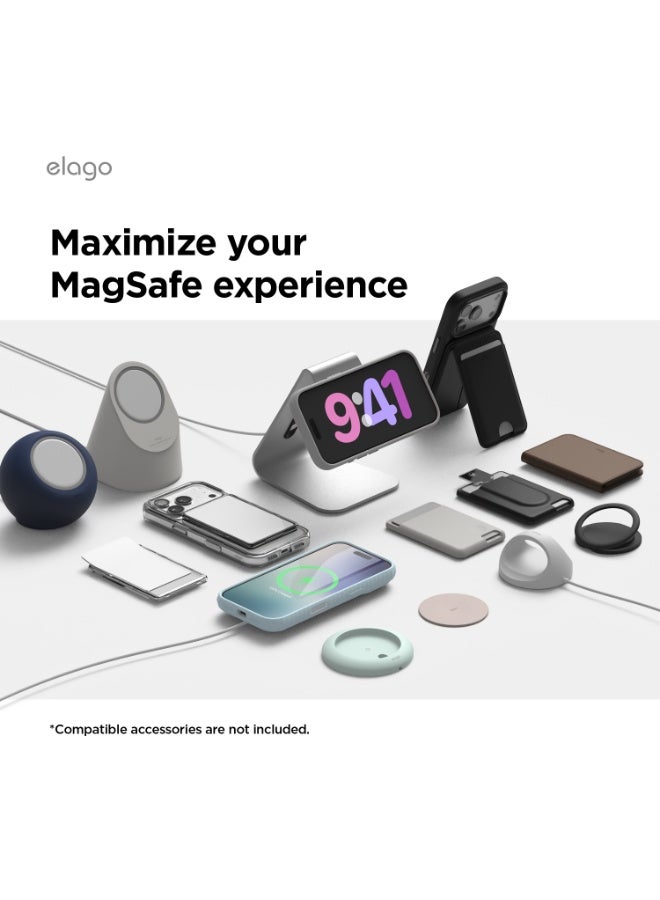 Elago Magnetic Liquid Silicone for iPhone 17 Air case cover [Camera Control Button Cover] compatible with MagSafe Shockproof - Neon Yellow - Image 5