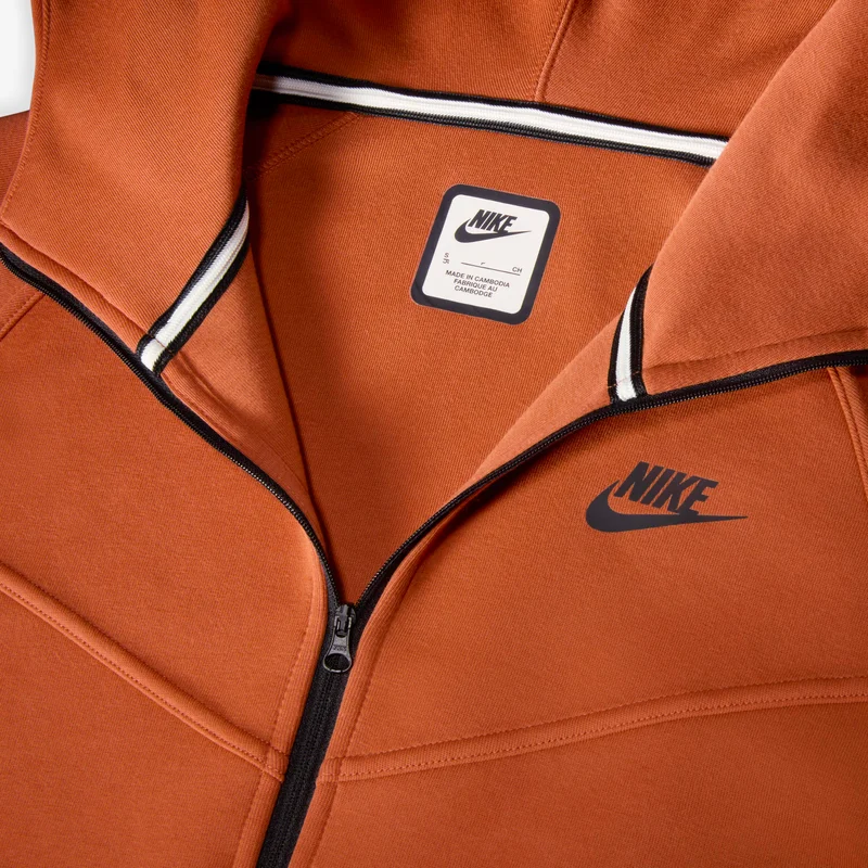 Nike Brown Women's Sportswear Tech Fleece Windrunner Full-Zip Hoodie for Women | Best Price UAE