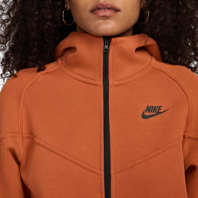 Nike Brown Women's Sportswear Tech Fleece Windrunner Full-Zip Hoodie for Women | Best Price UAE