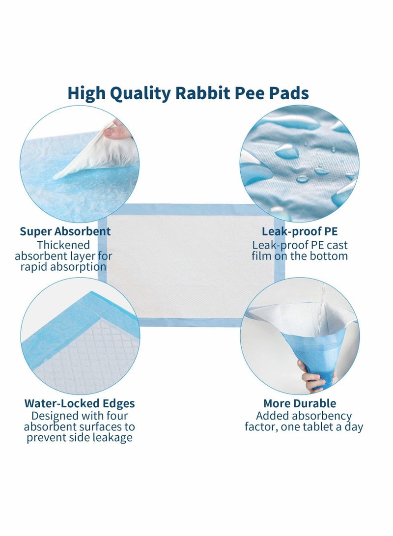 Y&D Pee Pads, 100 Pcs Disposable Absorbent Quick Drying Leak-Proof Pads for Potty Training Hedgehog, Dog, Hamster, Chinchilla, Cat, Reptile and Other Small Animal, Blue  - Image 3