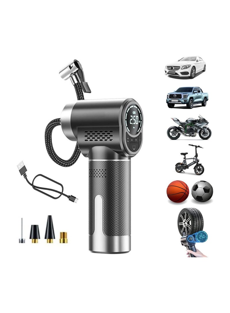 Tire Inflator Portable Air Compressor Pump for Car Tires with Digital Tire Pressure Gauge Motorcycle Electric Bike Pump and Bicycle Pump with LED Light - Image 1