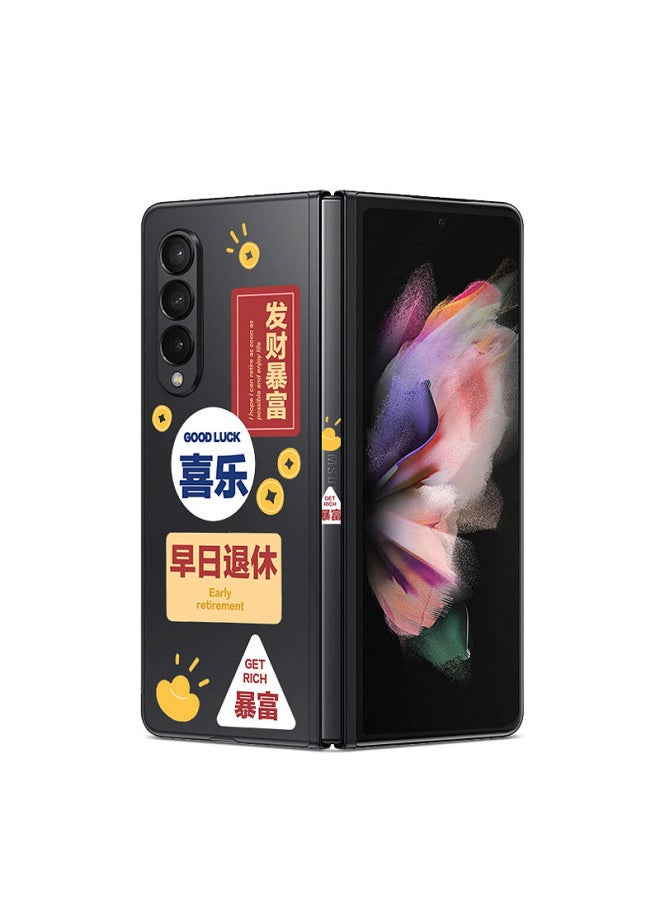 Generic For Samsung Fold3/4 All-inclusive Transparent Sticker Back Sticker W22 Sticker Personalized Color Sticker Folding Screen Fold2 Transparent-Color:LX-to-map Customization-Dimensions:For Samsung Fold2 (color Through 3m)  - Image 5