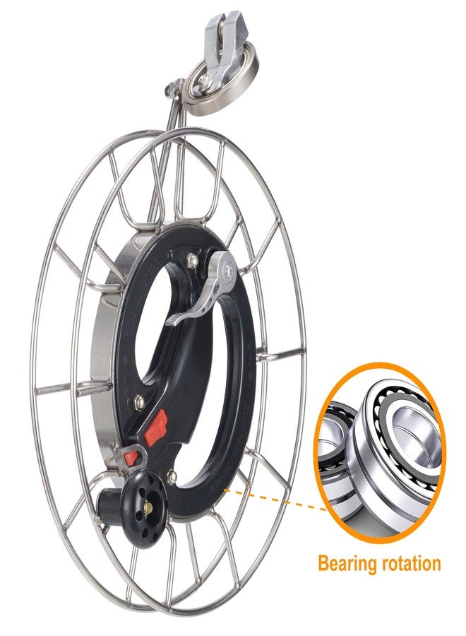 MIGREON Metal Stainless Steel Kite Reel with Brake, 11.2" Dia, Safety Lock & Bearing Line Connectors - Smooth Rotation Omnibearing Guide. Waterproof and High-Temperature Resistance with Anti-Cut Gloves. - Image 5
