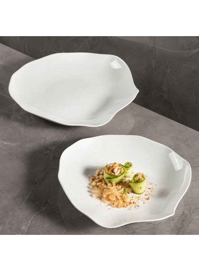 MAAC HOME MAAC Home  Ocean Abyss Deep Plates Elegant Durable and Classic design Perfect for Family Everyday Use, and Family Get- Together, Restaurant, Banquet and More (Set of 6, 12") - Image 4