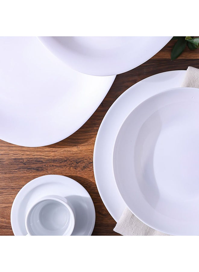 DANUBE HOME Essential Square Opal Salad Bowl – Durable Opal Glass Salad Bowl, Microwave & Dishwasher Safe, Elegant Dinnerware for Home, Kitchen, Restaurants, Perfect for Serving Salads and Fruits White 24Cm - Image 3