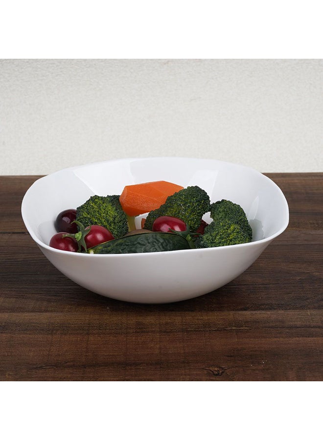 DANUBE HOME Essential Square Opal Salad Bowl – Durable Opal Glass Salad Bowl, Microwave & Dishwasher Safe, Elegant Dinnerware for Home, Kitchen, Restaurants, Perfect for Serving Salads and Fruits White 24Cm - Image 5