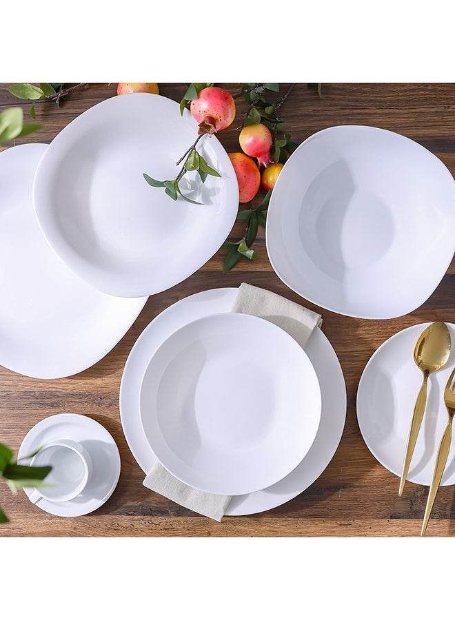 DANUBE HOME Essential Square Opal Salad Bowl – Durable Opal Glass Salad Bowl, Microwave & Dishwasher Safe, Elegant Dinnerware for Home, Kitchen, Restaurants, Perfect for Serving Salads and Fruits White 24Cm - Image 4