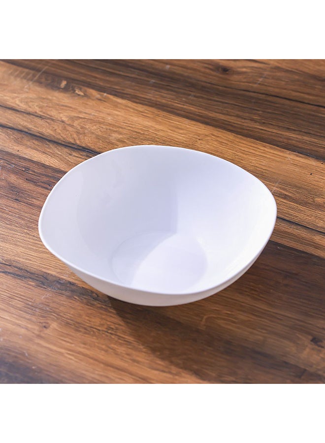 DANUBE HOME Essential Square Opal Salad Bowl – Durable Opal Glass Salad Bowl, Microwave & Dishwasher Safe, Elegant Dinnerware for Home, Kitchen, Restaurants, Perfect for Serving Salads and Fruits White 24Cm - Image 1