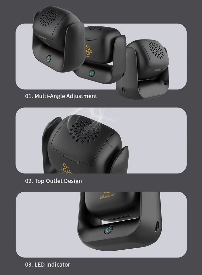 بيتشو مبخرة صغيرة، مبخرة دوارة برائحة قوية قابلة لإعادة الشحن عبر USB، هدية رائعة للمنزل والسيارة والتخييم في الصحراء والسفر - Image 5