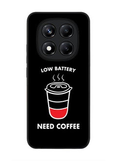Stylizedd For Xiaomi Redmi Note 14 Pro 5G / X7 5G Case,Slim fit Camera Protection, Shockproof Thin Phone cover  - Low battery need coffee  - Image 1