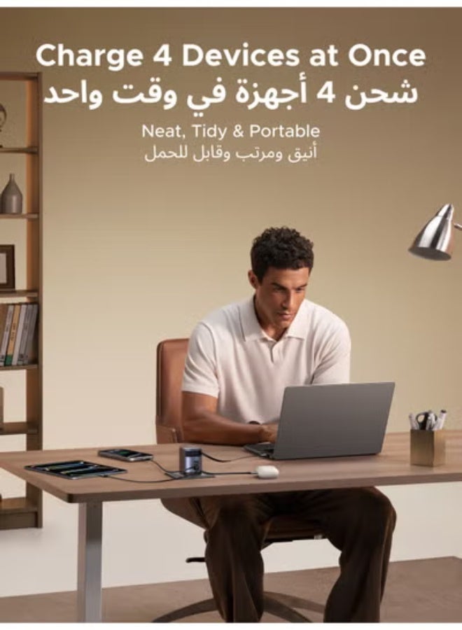 Ugreen Nexode 100W Charger USB Type C Retractable With 0.75M 2C1A USB C Cable iPhone Fast and Safe Charging Cord High Temperature Protection Easy to Store and Keep Desk Tidy Perfect Partner for Outdoors - - Image 3