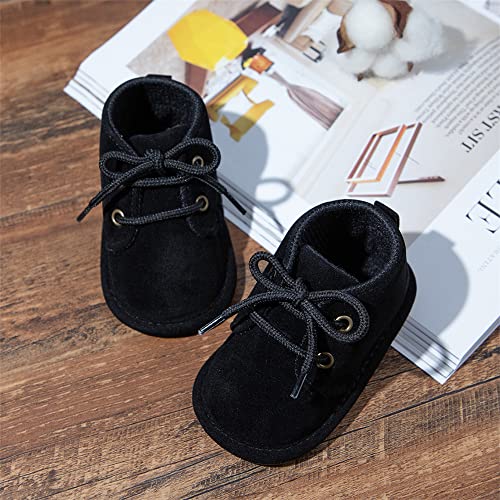 Meckior Baby Booties Newborn Infant Unisex Baby Girls Boys Velvet Rubber Anit-Slip Sole Shoes Toddler Fleece Cozy Winter Warm Prewalker Boots - Image 4