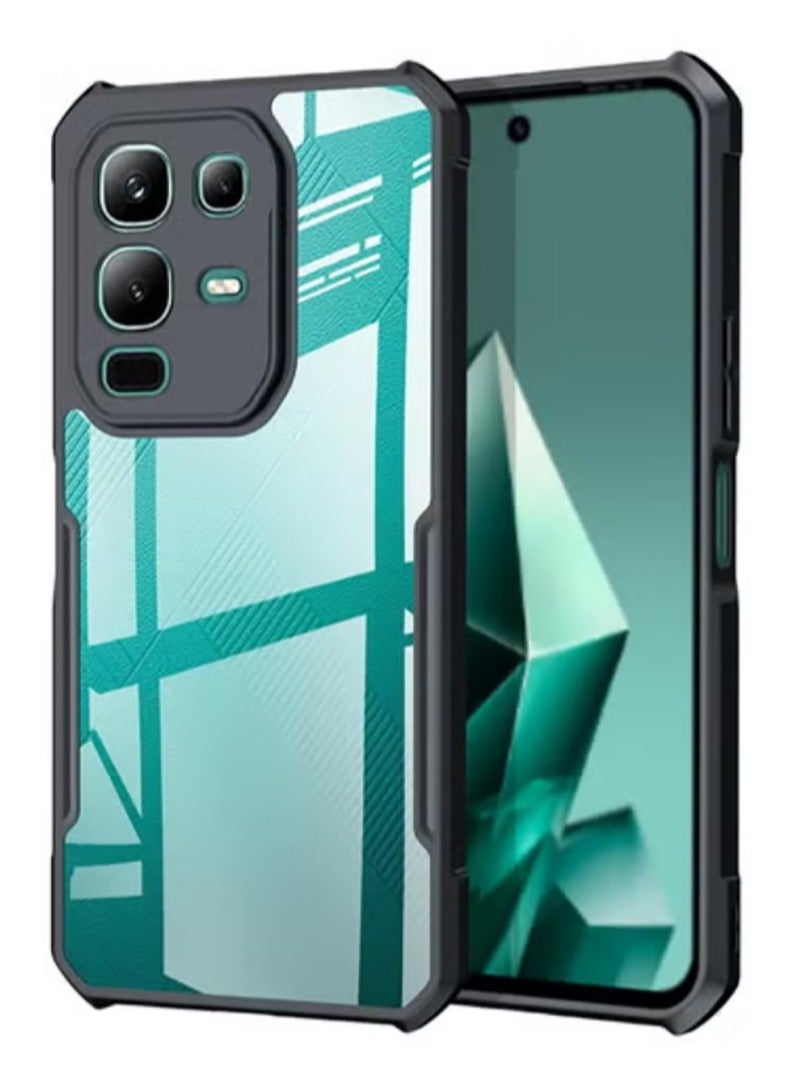 Case Compatible with Infinix Note 50x 5G, [Droproof] [Sweat-Proof] [Fingerprint-Proof] Shockproof Protective Phone Case-Black  - Image 1