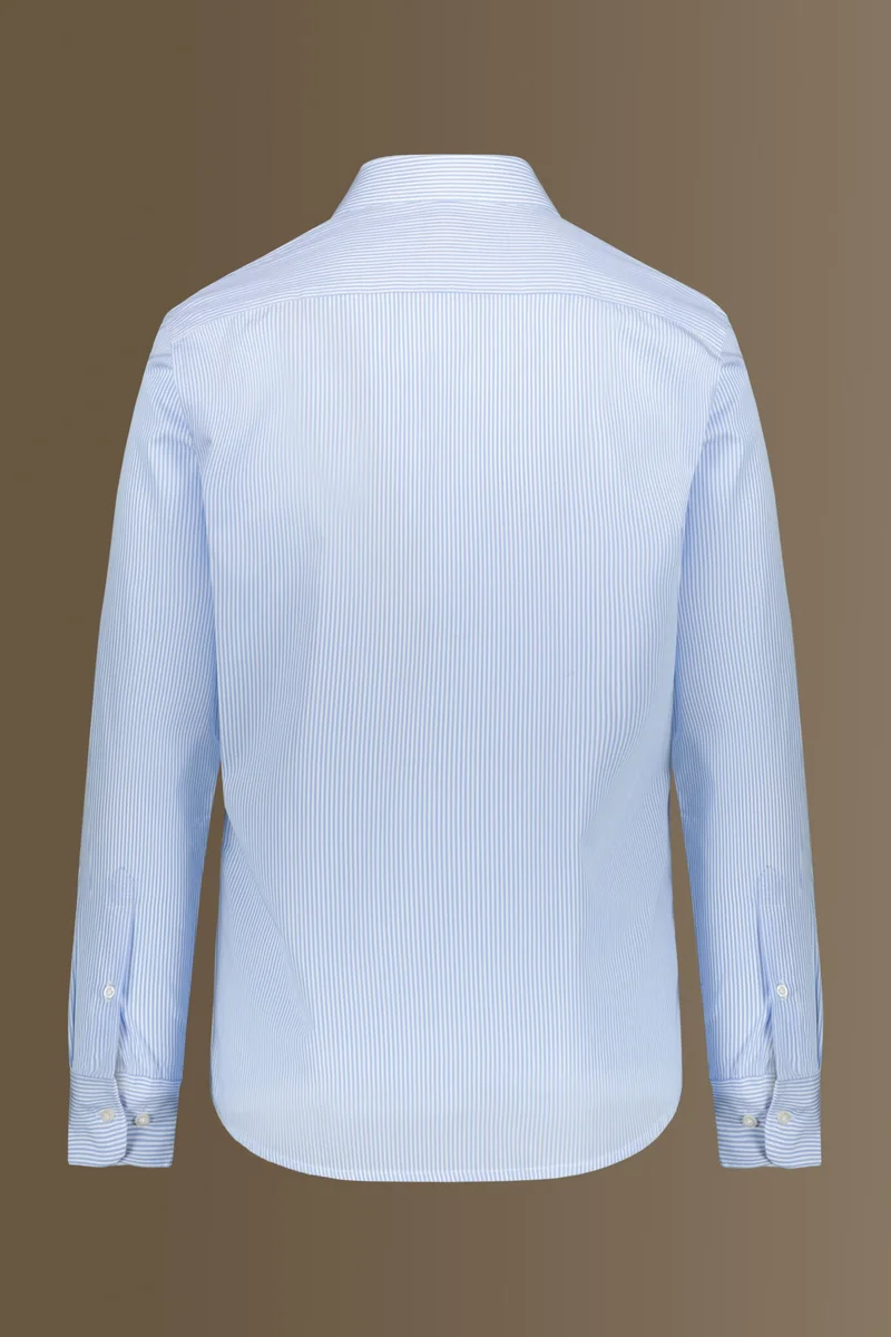 Doppelganger White Classic shirt french collar stripes fabric - White Sky for Men | Best Price UAE