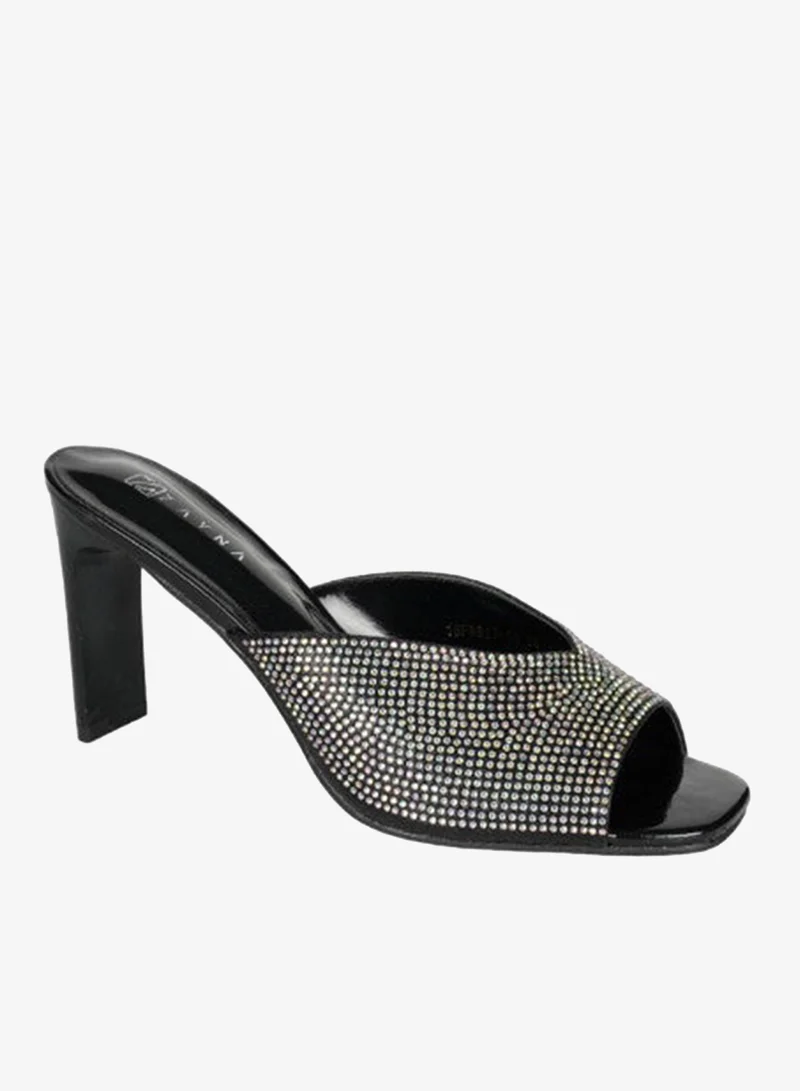 زينة زينا كعب عالي نسائي أسود