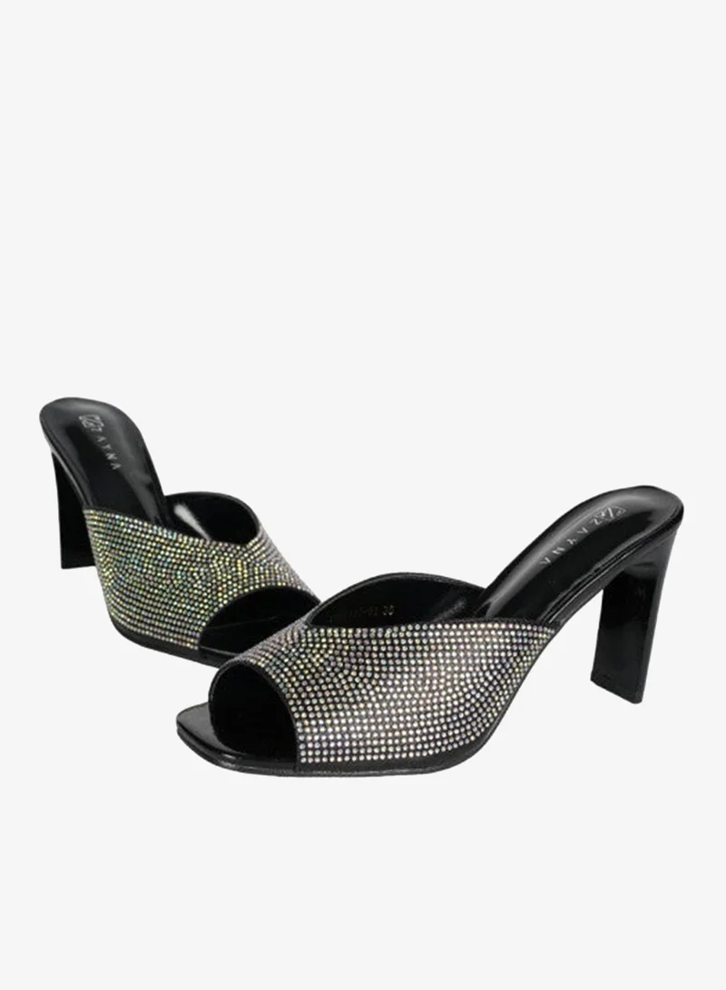 زينة زينا كعب عالي نسائي أسود