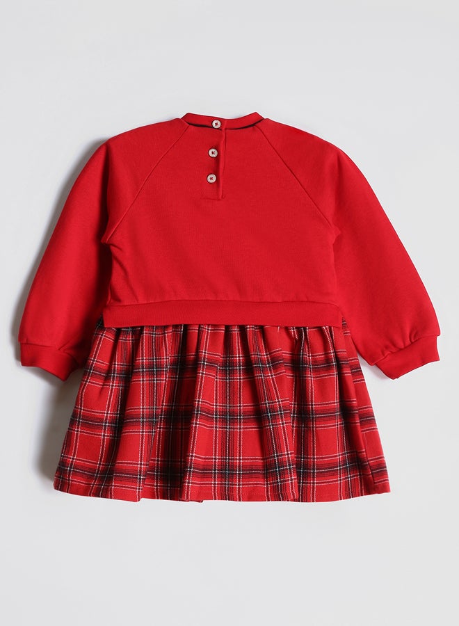 ال سي وايكيكي فستان بناتي بياقة دائرية - Image 2