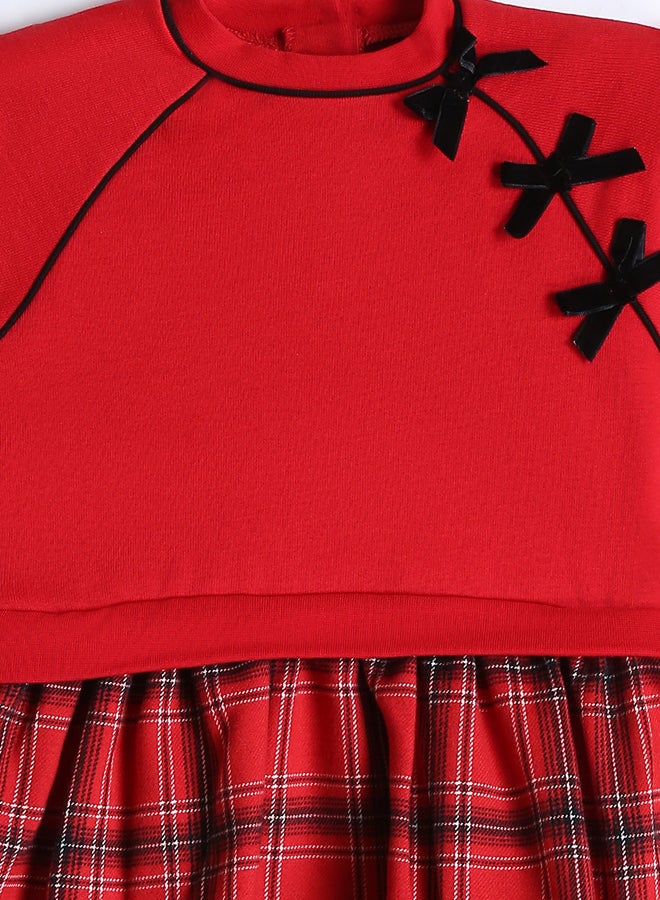 ال سي وايكيكي فستان بناتي بياقة دائرية - Image 4