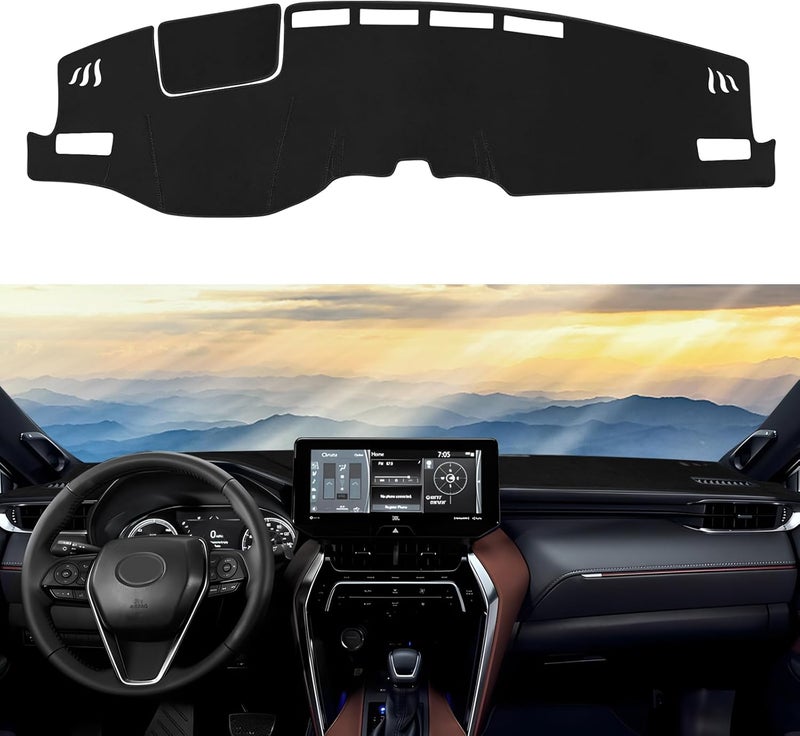 Rilsen Dashboard Cover Mat Custom Fit for 2021 2022 2023 2024 Toyota Venza (LE, XLE, Limited) Dash Cover Nonslip Dash Mat Protector Sunshade No Glare Black - Image 1