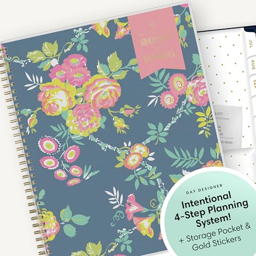 Blue Sky Day Designer 2025-2026 Weekly and Monthly Academic Year Planner Calendar, July 2025 - June 2026, 8.5" x 11", Flexible Cover, Laminated Tabs, Storage Pocket, Includes Stickers, Peyton Navy - Image 5