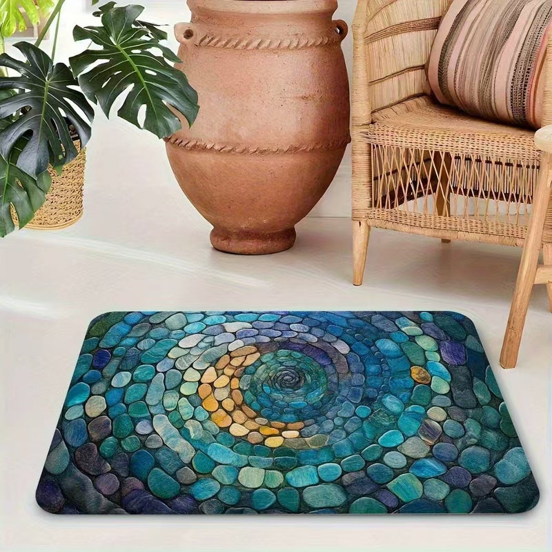 Diatom Mud Floor Mat - Waterproof, Non-Slip, Absorbent Entrance Rug for Home &  Bathroom - Image 1