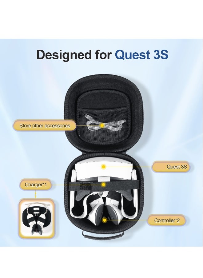 Generic - Quest 3S translucent storage bag Portable Portable Meta Quest 3 S Accessory Storage box - Image 1