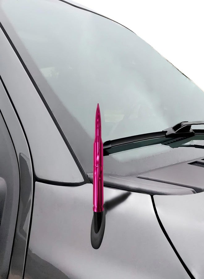 VIGOLU Bullet Antenna Replacement Ford F150 F250 F350 Universal Jeep Wrangler Toyota Tundra (Rose red, 7.8 inches) - Image 1