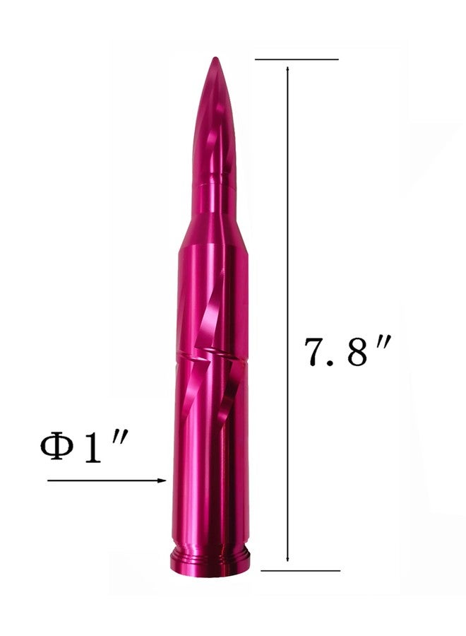 VIGOLU Bullet Antenna Replacement Ford F150 F250 F350 Universal Jeep Wrangler Toyota Tundra (Rose red, 7.8 inches) - Image 2