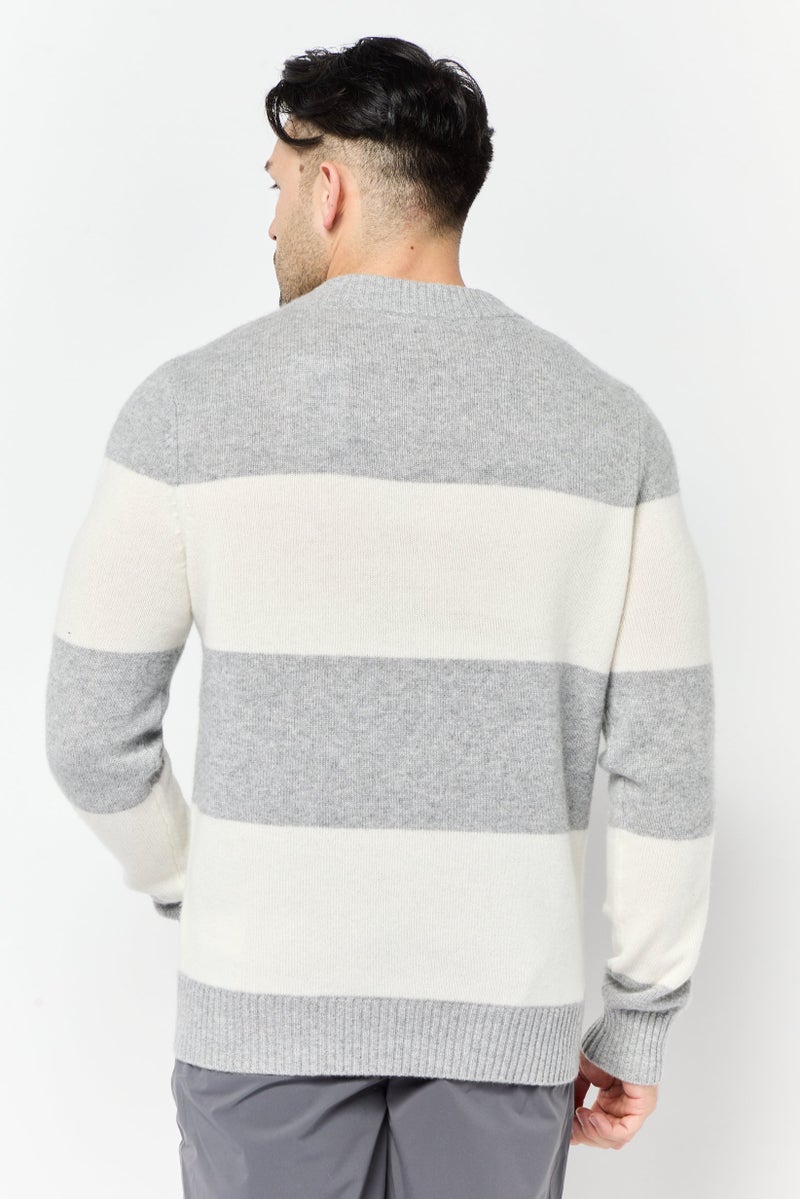 ESPRIT Men V-Neck Yarn Dye Sweater, Multicolor - Image 2