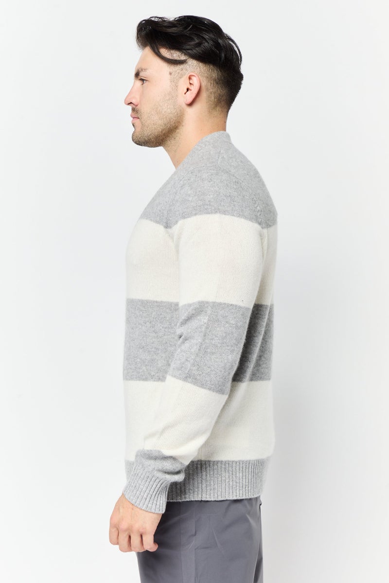ESPRIT Men V-Neck Yarn Dye Sweater, Multicolor - Image 4