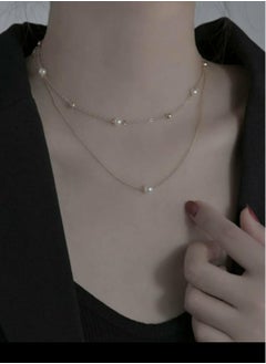 اكسوارات ار ايه عقد حريمي شيك جدا لولي (لؤلؤ) اوف وايت - و سلسلة فضى  - Image 1